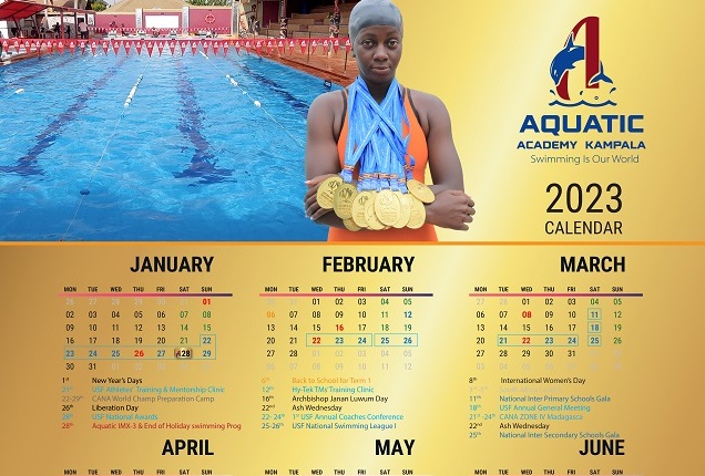 AAK SWIMMING CALENDAR